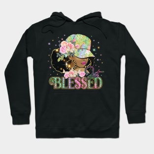 Just Blessed, Black Woman, Religious, Christian Hoodie